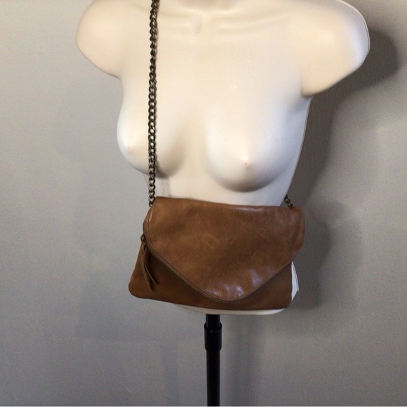 J Crew Leather Purse Chain Strap Envelope Clutch Shoulder - Picture 6 of 7